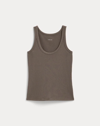 The Shimmy Scoop-Neck Tank | Taupe