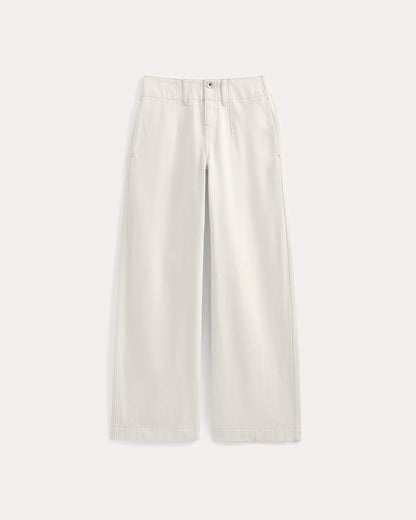 The Mid-Rise Trouser Jean | Ecru