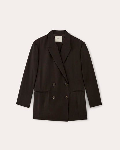 The Double-Breasted Blazer in Buttersmooth | Black