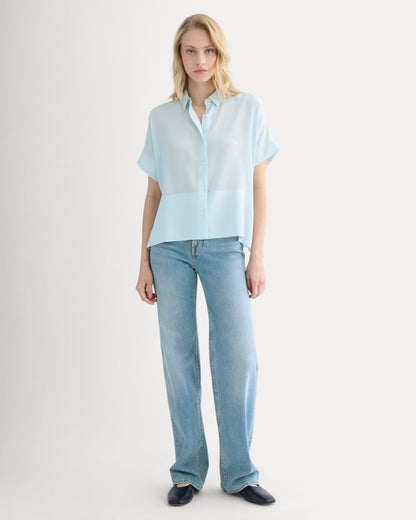 The Boxy Shirt in Washable Silk | Skywriting