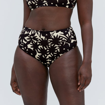 The High-Rise Hipster Bottom | Black / Canvas Floral