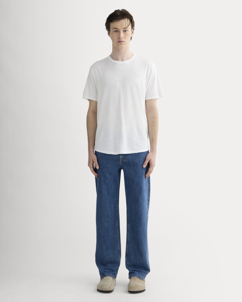 The Cotton Linen Tee | White