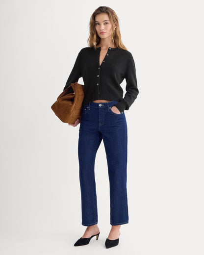 Cashmere Cropped Cardigan | Black