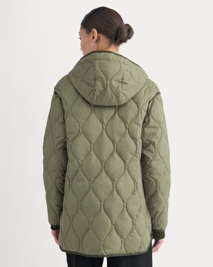 ReNew Quilted Hooded Liner | Lichen Green