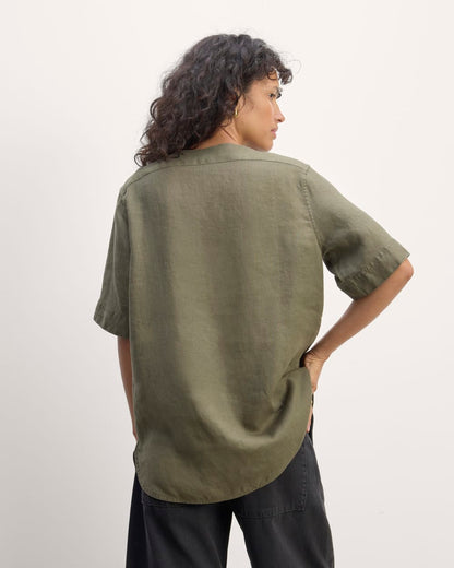 The Bib Shirt in Linen | Kalamata