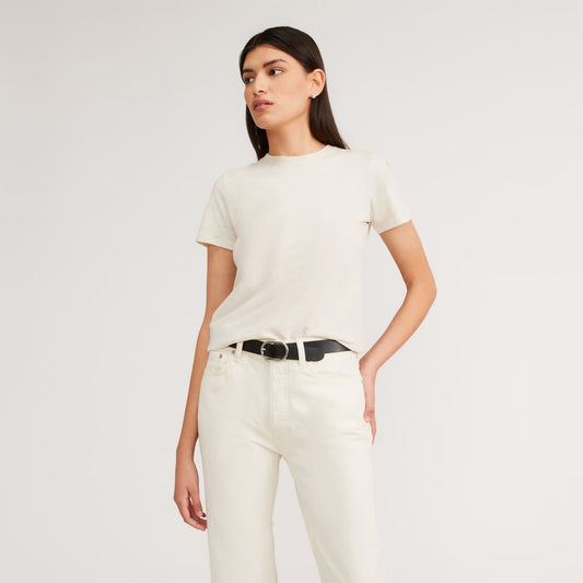 The Organic Cotton Crew Tee | Heathered Oat
