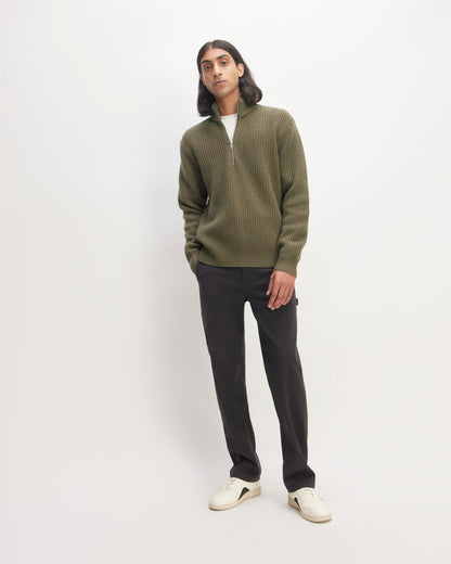 The Felted Merino Half-Zip Sweater | Kalamata