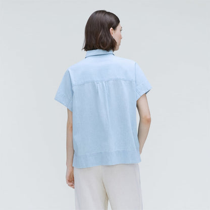 The ReChambray Box Shirt | Icy Blue