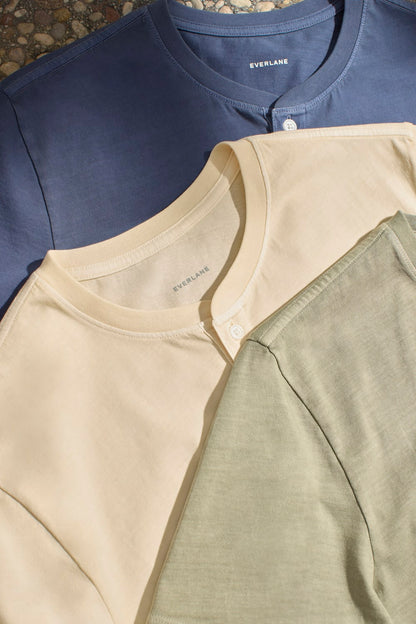 The Essential Organic Garment-Dyed Henley | Parchment