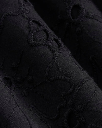 The Eyelet Pull-On Short | Black