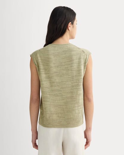 The Muscle Sweater in Cotton Linen | Eucalyptus