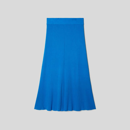 The Ribbed Knit Skirt | Brilliant Blue