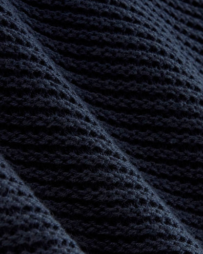 The Organic Cotton Open-Stitch Tank | Navy
