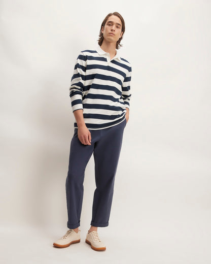 The Premium-Weight Rugby Shirt |  Navy / Bone