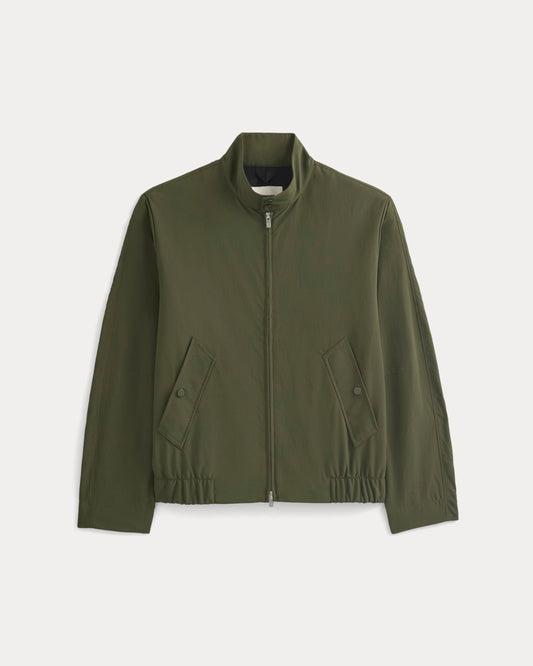 Re:Cycled Nylon Harrington Jacket | Olive Night
