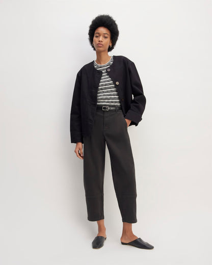 The Denim Barrel Jacket | Black