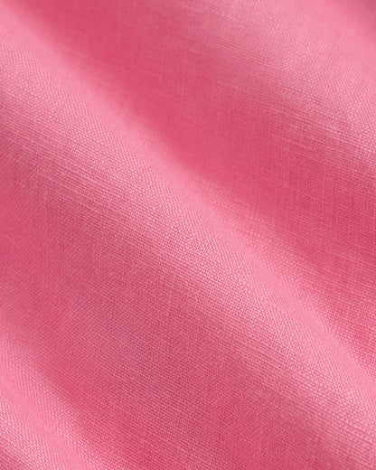 The Popover Dress in Linen | Deep Pink