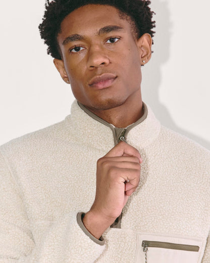 The Teddy Quarter-Zip Fleece | Heathered Oat