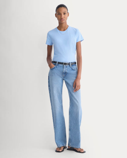 The Slim Crew in Essential Cotton | Open Air Blue