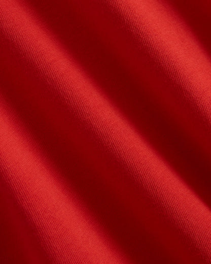 The Box-Cut Tee in Essential Cotton | Fiery Red | Pocket