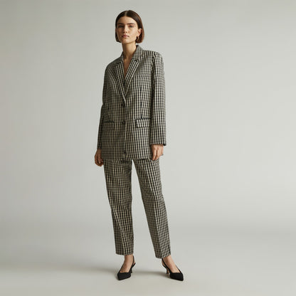 The Oversized Blazer in Buttersmooth | Khaki / Black