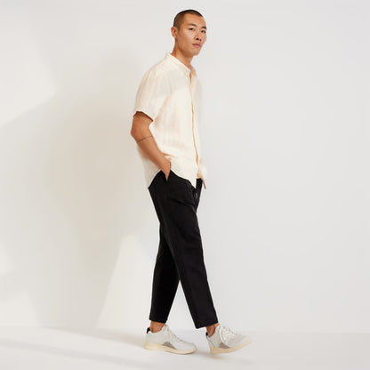 The Classic Short-Sleeve Shirt in Linen | Brazilian Sand / Canvas Tan