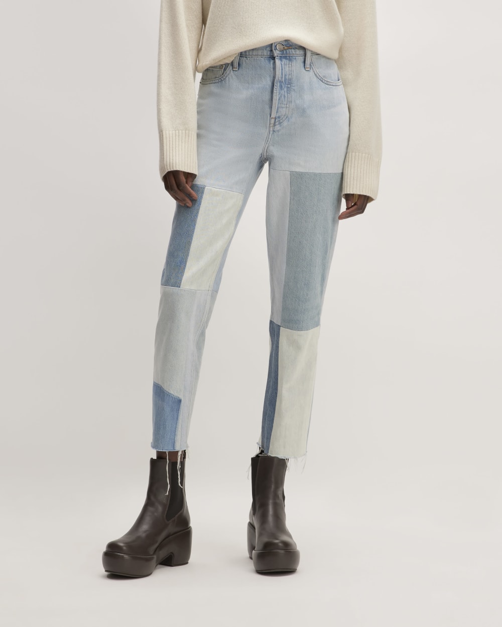 The ’90s Cheeky® Mended Jean | Patched Indigo | 26.5" Inseam