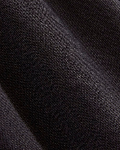 The Flutter-Sleeve Top in Stretch Linen | Black