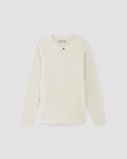 The Waffle Long-Sleeve Henley | Bone