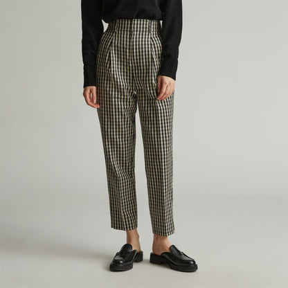 The Draper Tapered Pant in Buttersmooth | Khaki / Black