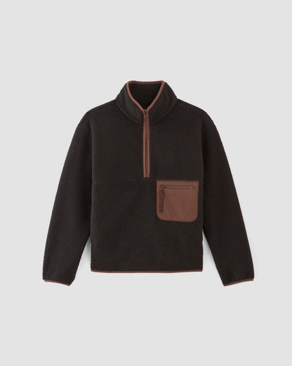 The ReNew Fleece Oversized Half-Zip | Black