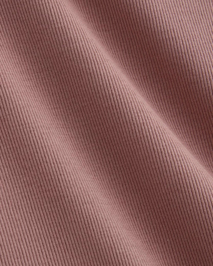 The Luxe Rib Scoop-Neck Tee | Rose Dusk
