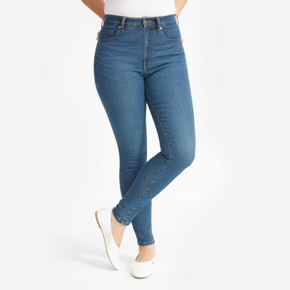 The Authentic Stretch High-Rise Skinny | Mid Blue | 28.5" Inseam