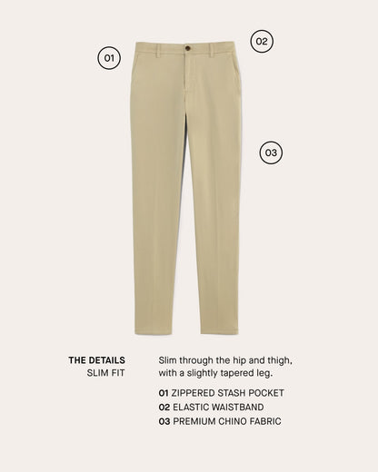 The Transit Chino | Trench Coat Khaki | Slim