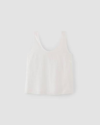 The Scoop Tank in Linen | White