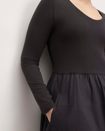 The Long-Sleeve Riviera Dress | Black