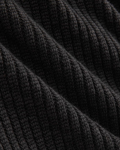 The Cozy Rib Polo | Black