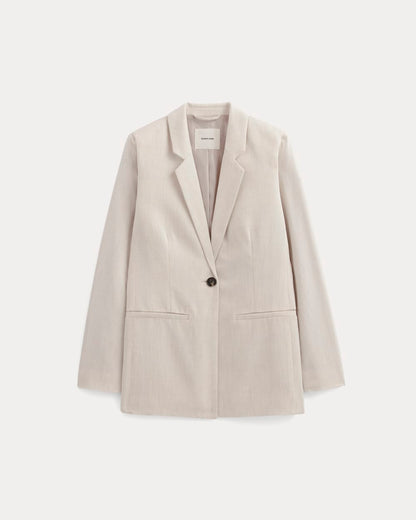 The Relaxed Blazer in Buttersmooth | Heathered Oat