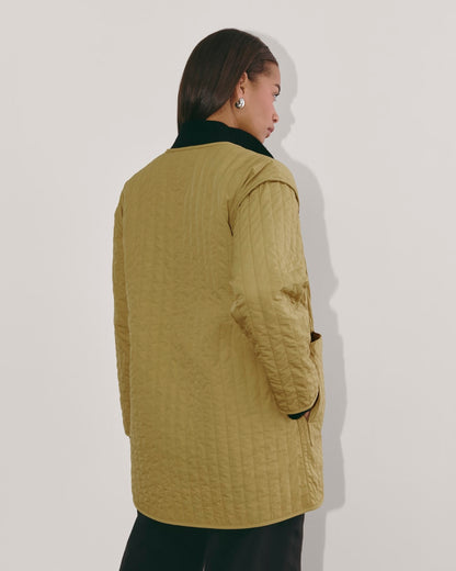 The Midi Quilted Liner | Fennel Seed