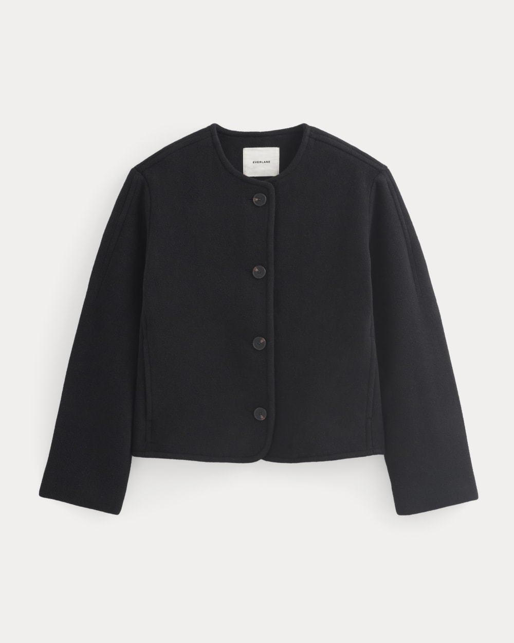 The Cocoon Coat in Wool | Black