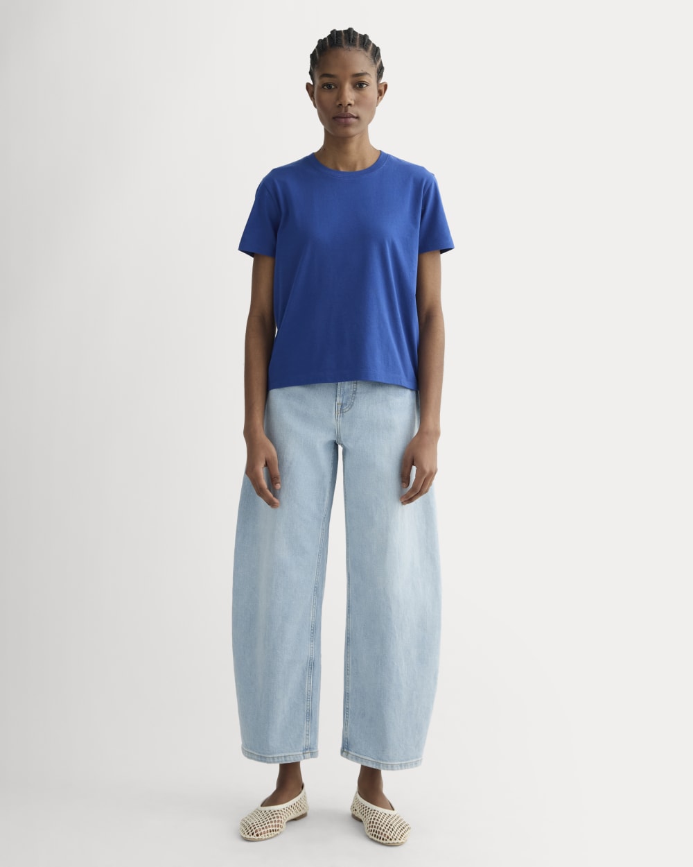 The Box-Cut Tee in Essential Cotton | Bright Cobalt | No Pocket