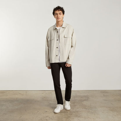 The Everyone Spring Shirt Jacket | Navy Stripe