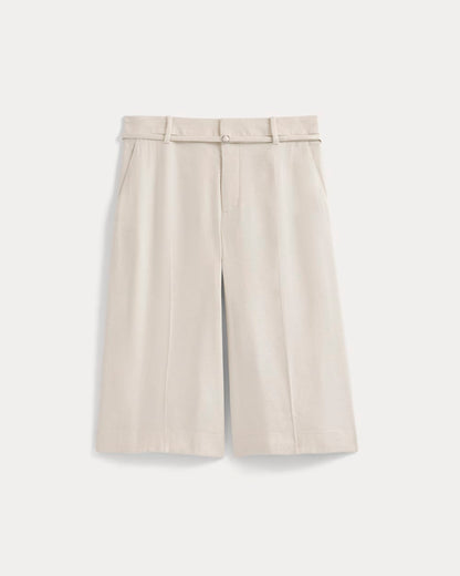 Long Tailored Short in Stretch Linen | Birch