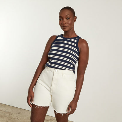 The Tank in Essential Cotton | Navy / Tan