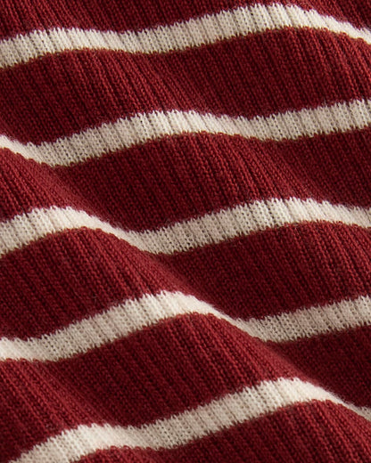 The Short-Sleeve Henley in Ultrasoft Merino | Merlot / Parchment