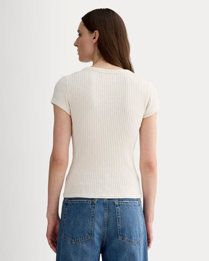The Cozy Rib Tee | Bone