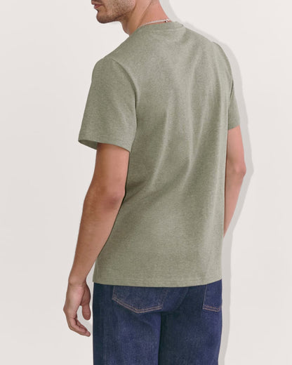 The Premium-Weight Pocket Tee | Uniform | Heather Sage Green