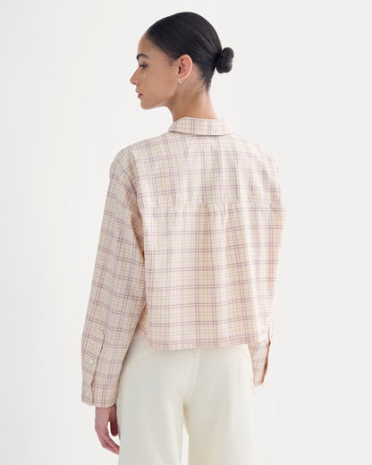 The Way-Short Shirt in Silky Cotton | Plaid