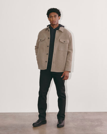 The Wool Overshirt | Heather Taupe