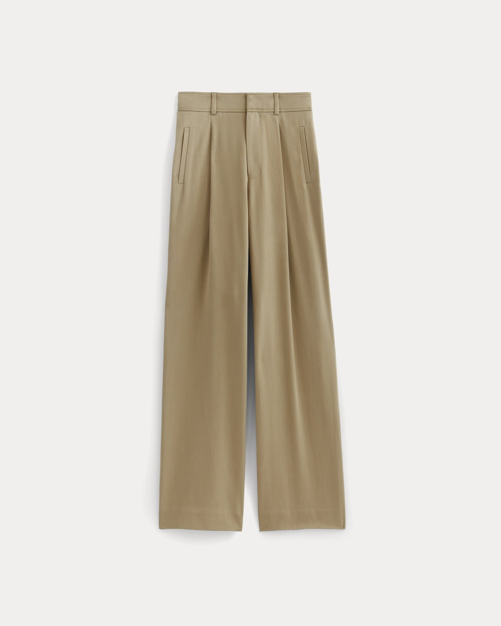 The Draper Pleated Pant in Buttersmooth | Ash Brown | 32" Inseam